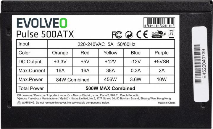 Actual product image Evolveo /500W/ATX/Bulk (500 W)