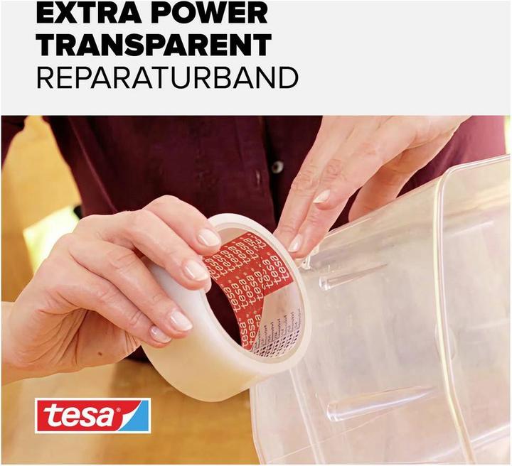 Produktbild tesa EXTRA POWER Reparaturband, transparent (48 mm)