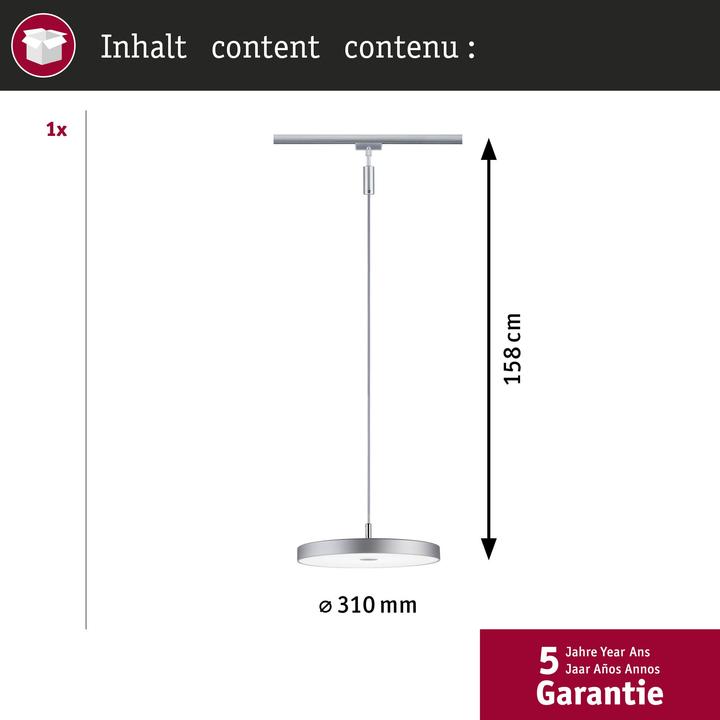 Image du produit Paulmann Spot sur rail à LED PAUL (1400 lm)