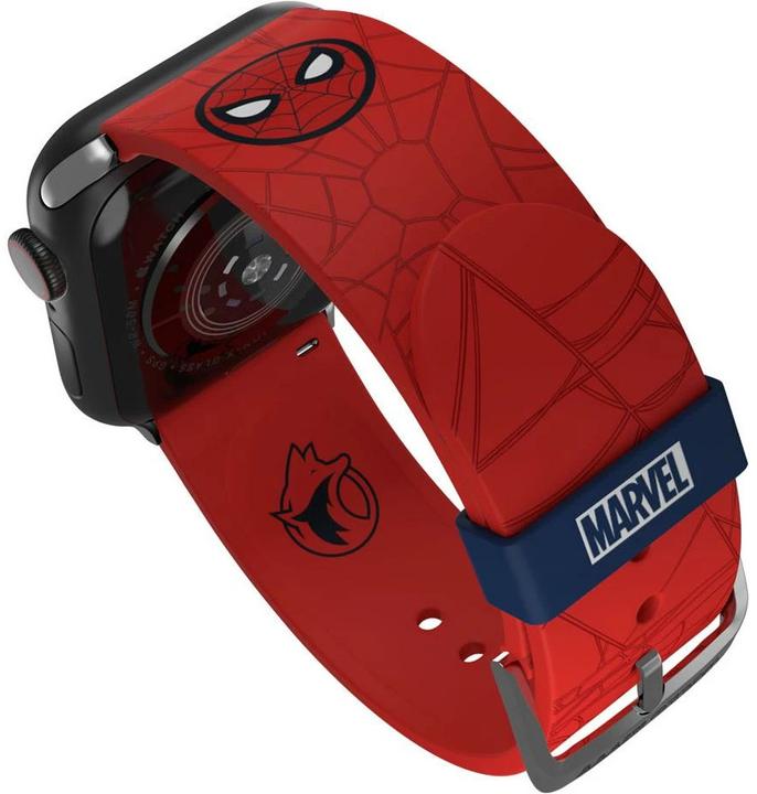 Actual product image Moby Fox Bracelet Smartwatch Spider-Man Logo 22 mm (22 mm, Stainless steel, Silicone)