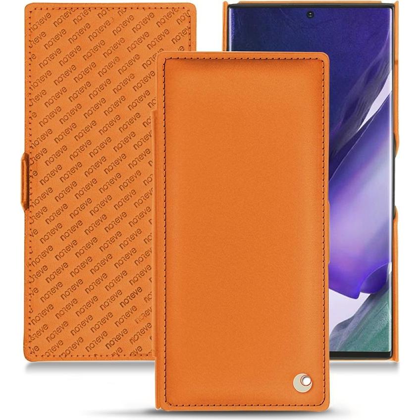Noreve Lederschutzhülle horizontal (Samsung Galaxy Note 20 Ultra), Smartphone Hülle, Orange