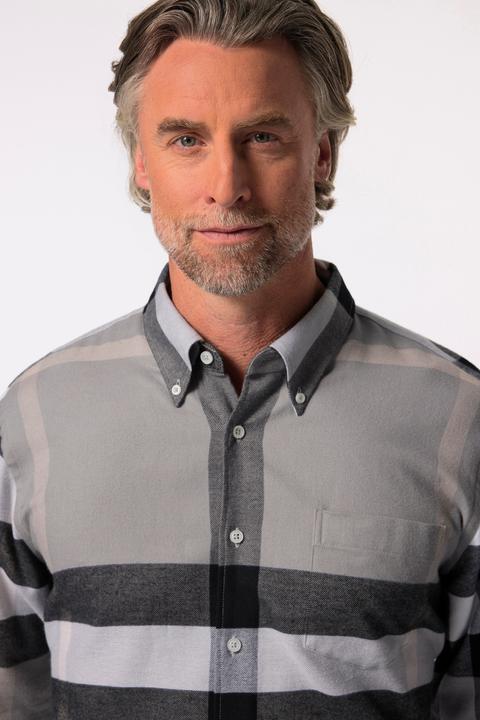 Produktbild Boston Park Karo-Flanellhemd, Langarm, Buttondown-Kragen, Comfort Fit (3XL)