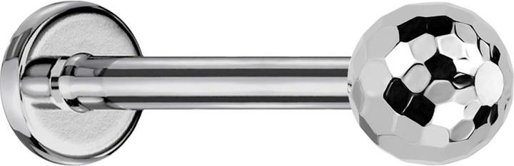 Actual product image Star Piercing Micro Threadless Labret silber mit Discokugel silber (without brass, Titanium)