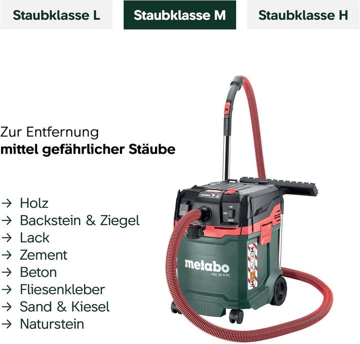 Produktbild Metabo ASA 30 M PC (Nass-Trockensauger)