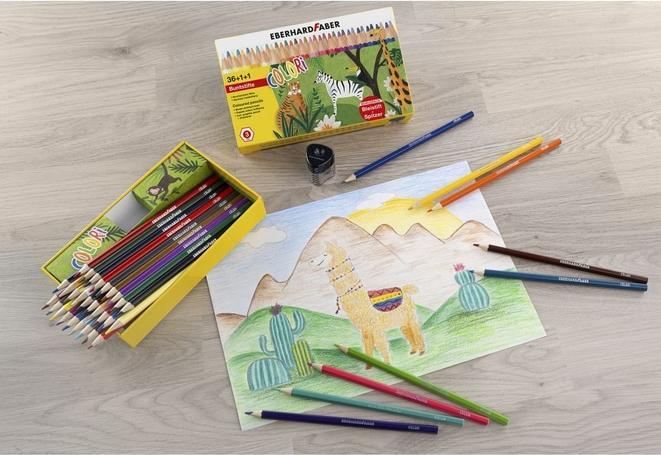 Produktbild EberhardFaber Farbstift Colori Buntstifte Kartonbox mit 36 Buntstiften, 3 mm, sortiert (36x)