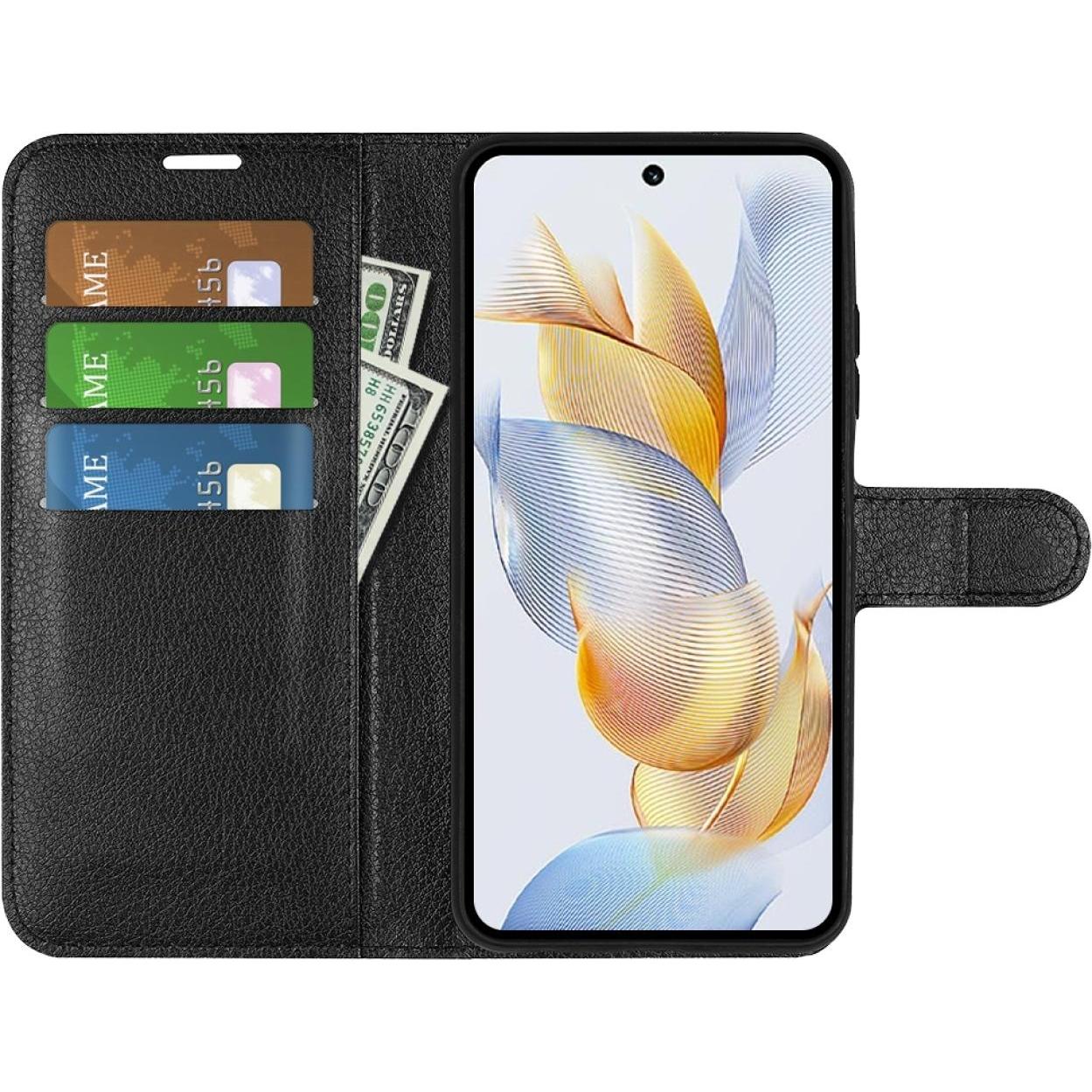 Thumbnail - Screenguard Honor 90 Leather Guard Lederhülle (Honor 90), Smartphone Hülle, Schwarz