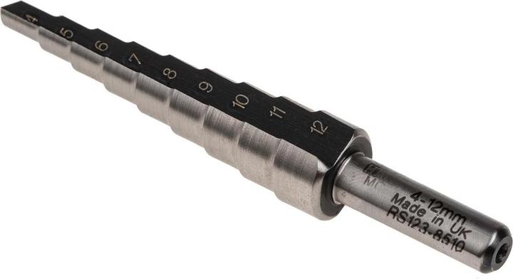 Actual product image RS PRO 4-12mm HSS step drill bit 6.5mm shank (4 - 12)