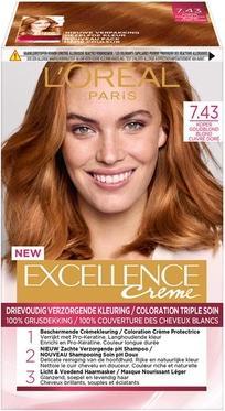 Produktbild L'Oréal Paris Loreal Excellence No.7.43 Kupfer-Goldblond Haarfarbe (Kupfer Goldblond)