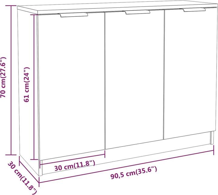 Image du produit vidaXL Sideboard (90.50 x 30 x 70 cm)