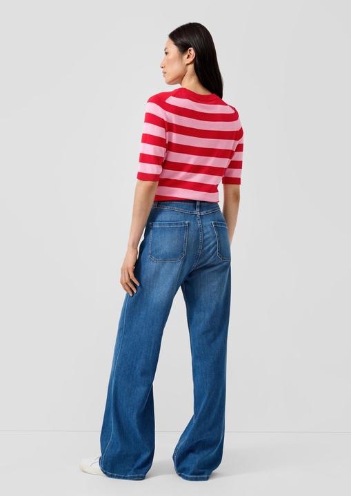 Image du produit s.Oliver Strickpullover Gestreifter Baumwollmix-Strickpullover (38)