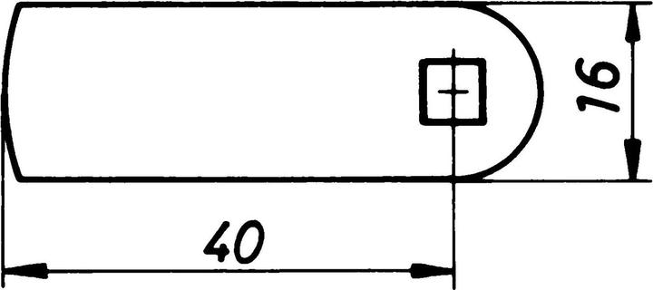 Produktbild Hekna Zylinder-Hebelschloss 6070 Typ 542 rechts, Schliesshebel glatt, L 40 mm