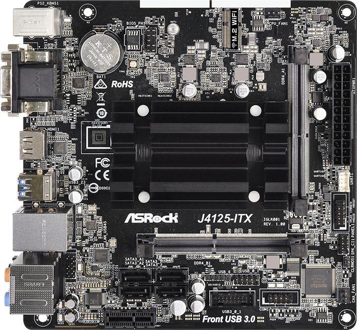 AsRock J4125-ITX (BGA 1090, Mini-ITX)
