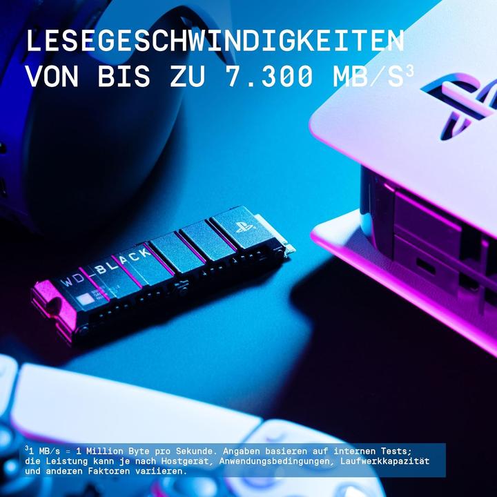 Produktbild WD Black SN850P mit Heatsink für PS5 powered by SANDISK (2000 GB, M.2 2280)