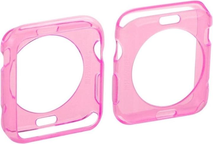 Produktbild König Design Ultra Dünn Schutzhülle Smartwatch Tasche Etuis TPU für Apple Watch 42mm Transparent Rosa