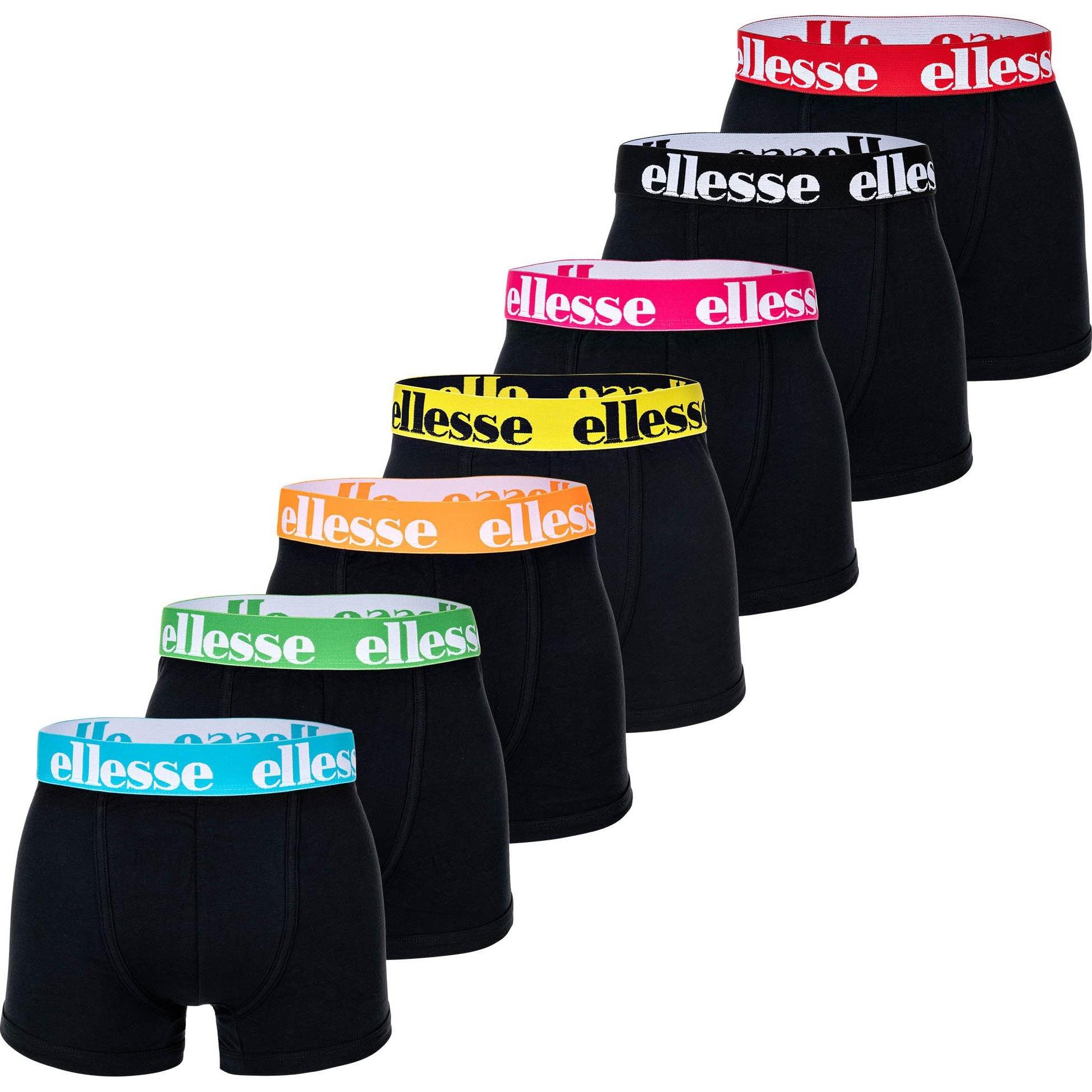 Ellesse, Herren, Unterhosen, Boxershort Casual Stretch, Mehrfarbig, (5XL, 7er Pack)