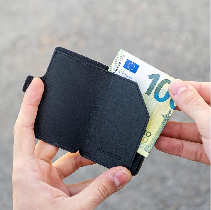 Produktbild Puristo KLIK MINIMAL Slim Wallet Carbon 11er