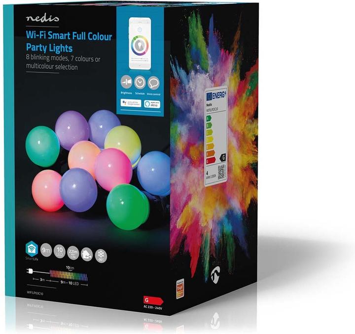 Actual product image Nedis SmartLife Decorative LED Wi-Fi RGB 10 LED"s 9.00 m Android™ / IOS (9 m)
