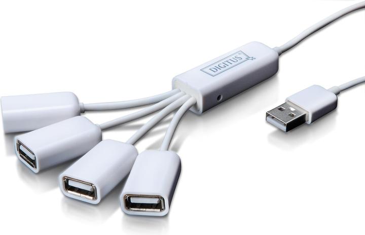 Digitus Slim Spider (USB-A, 4 Ports)