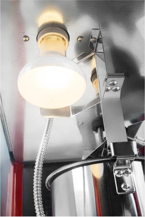 Immagine prodotto Royal Catering Piccola macchina per popcorn - Potenza 1600 W, acciaio inox, vetro temperato, rivestimento in teflon