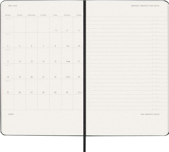 Actual product image Moleskine Geschäftsagenda Professional Hard Cover Weekly Vertical Pro (13 x 21 cm, English)