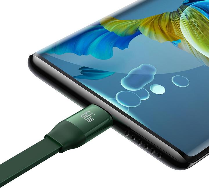 Actual product image Baseus Bright Mirror 2 Retractable Cable 3in1 Type A USB - Micro USB + Lightning + USB Type C 66W, 1 (1.10 m, USB 3.0, 66 W)