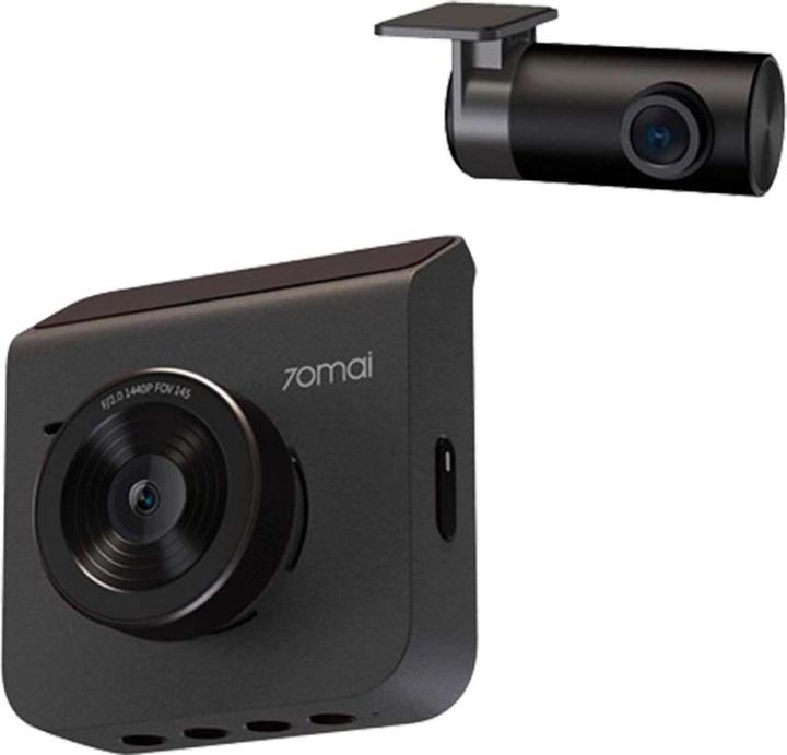 70mai A400 + Rear Camera RC09 Set EU (Rechargeable battery, Built-in display, Wi-Fi, Night vision, GPS receiver, Accelerometer, Built-in microphone, WQHD)