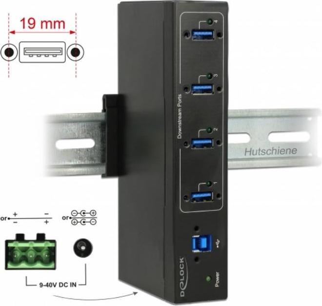 Immagine prodotto Delock Hub USB 3 a 4 porte USB Type-A (USB-B, 4 porte)