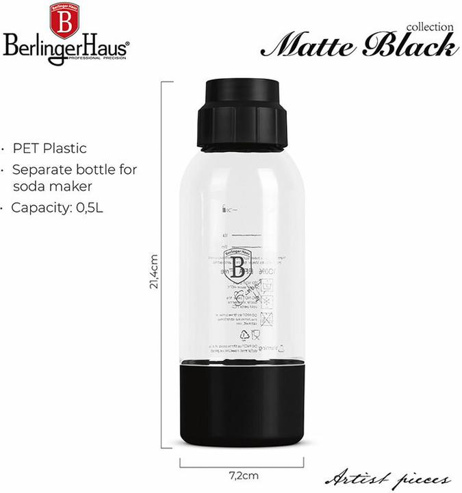 Produktbild BerlingerHaus Wassersprudler-Flasche, 0,5L, schwarz