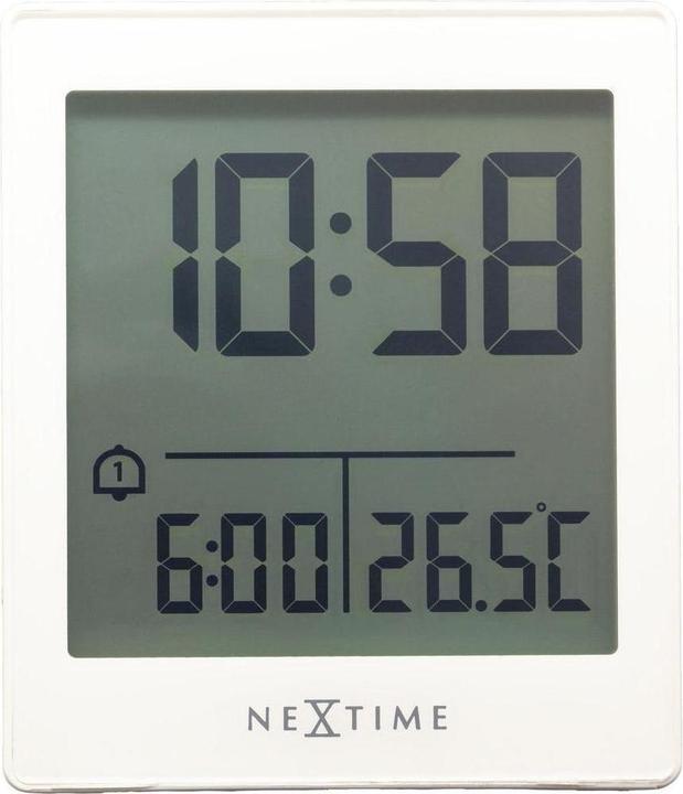 Nextime Digital table alarm clock 7.7x8.9x3cm, radio-controlled, ABS, "Wake Up"