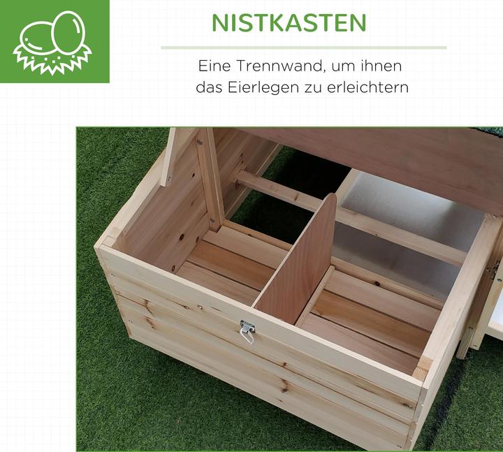 Produktbild PawHut Hühnerstall mit Freigehege