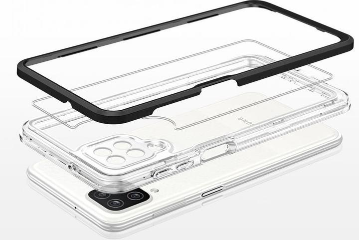 Produktbild Hurtel Clear 3in1 Case for Samsung Galaxy A22 4G Frame Gel Cover Black (Samsung Galaxy A22)