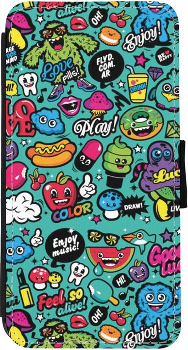 Actual product image PhoneLook Coque Wallet noir Cartoons old school (Apple iPhone 13)