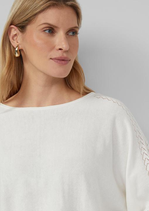 Produktbild s.Oliver Strickpullover Baumwollmix-Strickpullover im Relaxed Fit mit Ajourmuster (36)