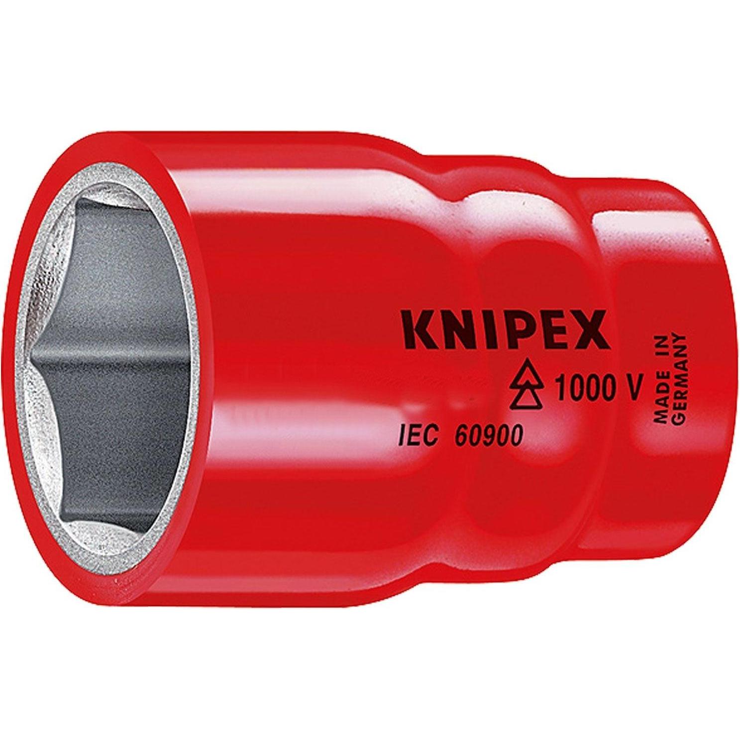 Knipex, Chiave a bussola + esagonale, Steckschlüsseleinsatz für Sechskantschrauben (17 mm)