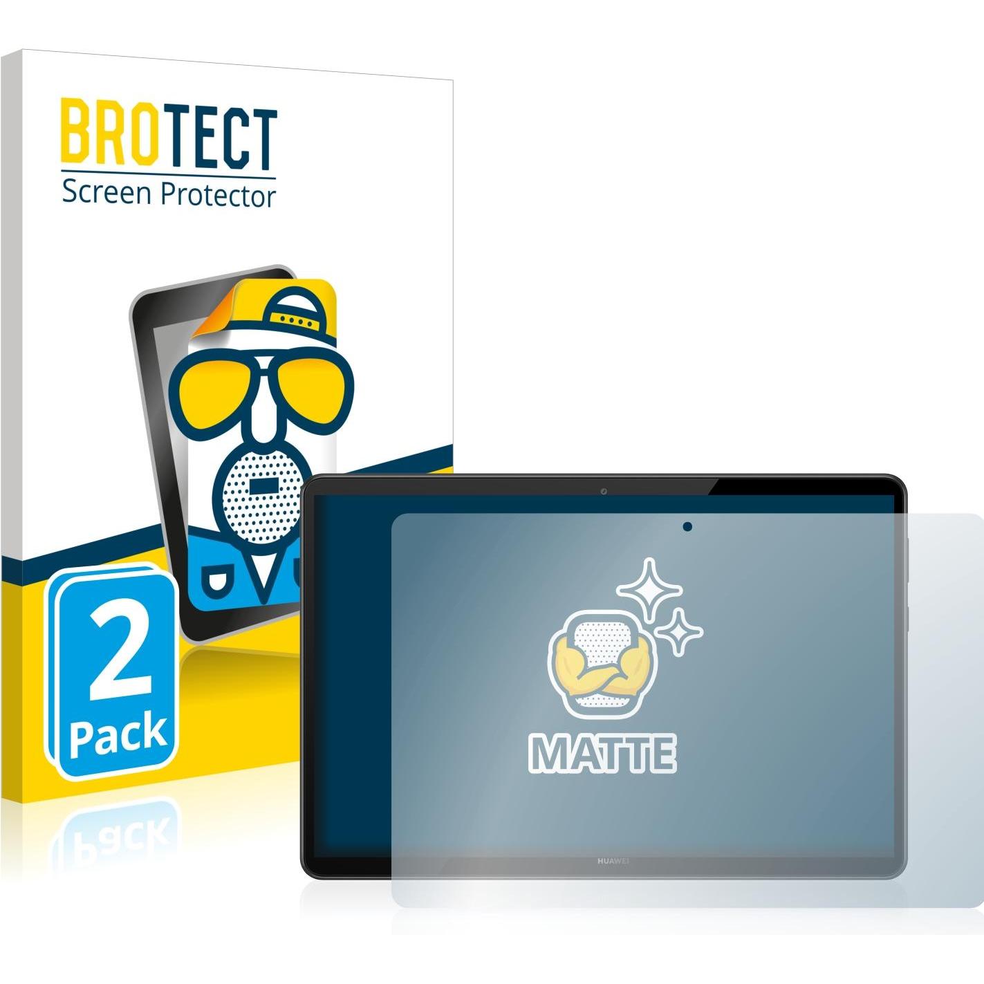 BROTECT Entspiegelungs-Schutzfolie Displayschutz Matt (2 Stück, MediaPad T5 10), Tablet Schutzfolie
