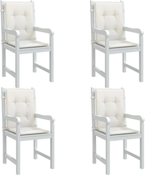 vidaXL Housses pour sièges à dossier bas 4 pcs. tissu (100 x 50 x 4 cm)