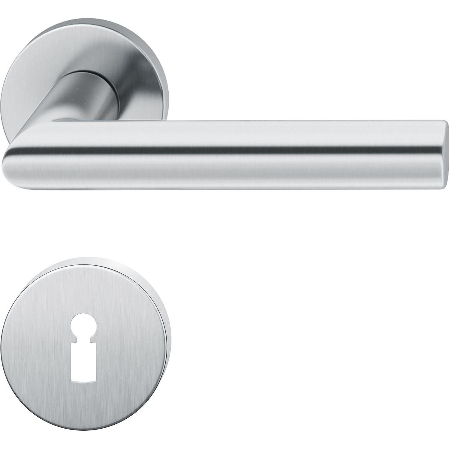 FSB, Türgriff + Fenstergriff, Objekt Drückergarnitur 72 1076 AGL auf Rosette BB, Edelstahl matt (Türgarnitur)