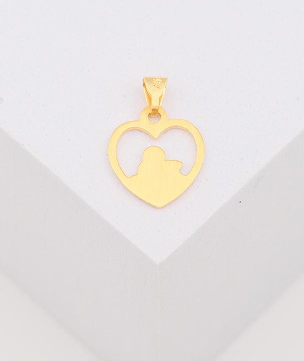 Produktbild Muau Angel pendant yellow gold 750 heart shape cut out, 15x11mm (750/18K Gelbgold)
