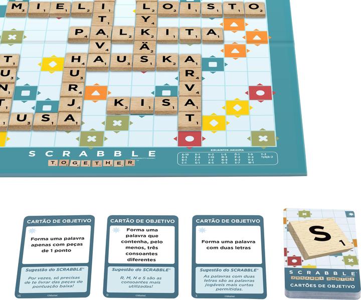 Actual product image Mattel Scrabble Wood Edition Board Game (Finnish, 2 - 4 Players)