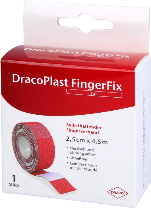Actual product image Dracco DracoPlast FingerFix finger bandage 2.5 cm x 4.5 cm red, 1 pc. plaster (1 x)