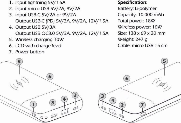 Actual product image Swissten All-In-One (10000 mAh, 10 W, 18 Wh)