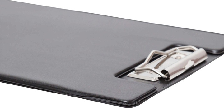 Actual product image Maul Writing case with foil cover, DIN A5, black with lid and inside pocket, made of cardboard with (15 x 21 cm)