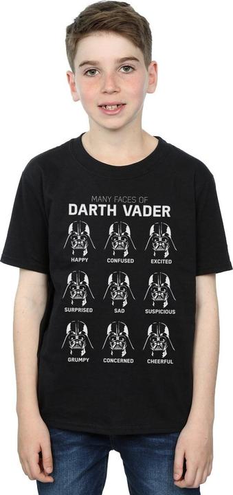 Actual product image Star Wars Boys Many Faces Of Darth Vader Cotton T-Shirt (140, 146)