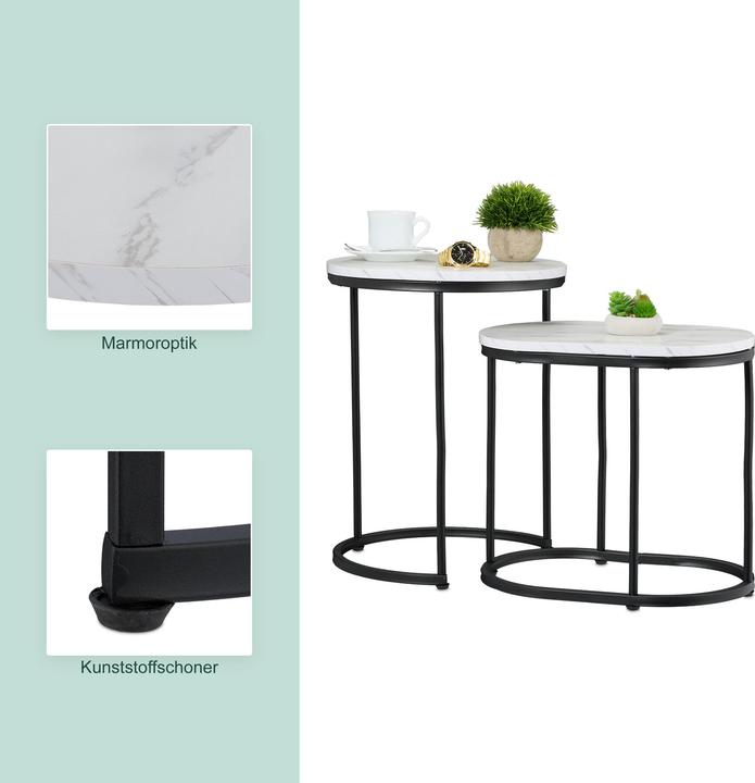Actual product image Relaxdays 2-piece side table set