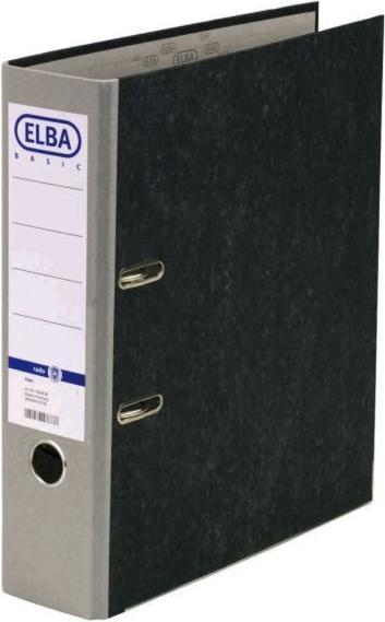 Produktbild Elba Ordner smart Wolkenmarmor, Rückenbreite: 80 mm, grau DIN A4, Einband aus Wolkenmarmor-Papier, gekleb (A4, 80 mm, 1 Stk.)