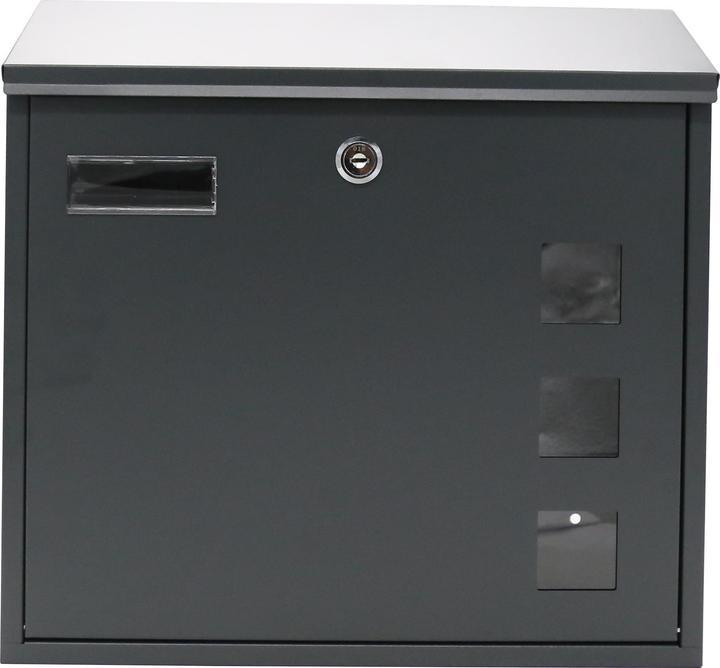 Haushalt Briefkasten PWA-251, grau, 15 cm x 37 cm x 37 cm