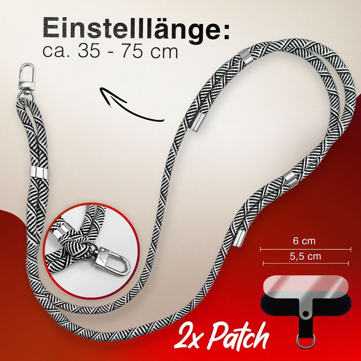 Produktbild Nalia HoldMe Lanyard Handykette – Universal Trageband für Smartphones - Verstellbar, Soft & Elastisch