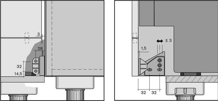 Immagine prodotto Werkstarck Accessori HENKE per lavastoviglie ad alta integrazione (2 pz.)