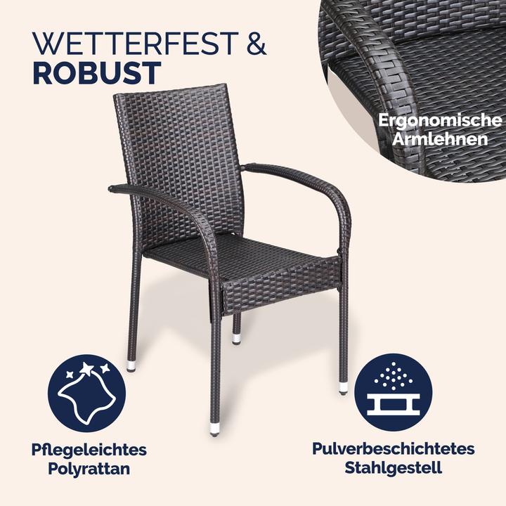 Produktbild Casaria Polyrattan Gartenstühle