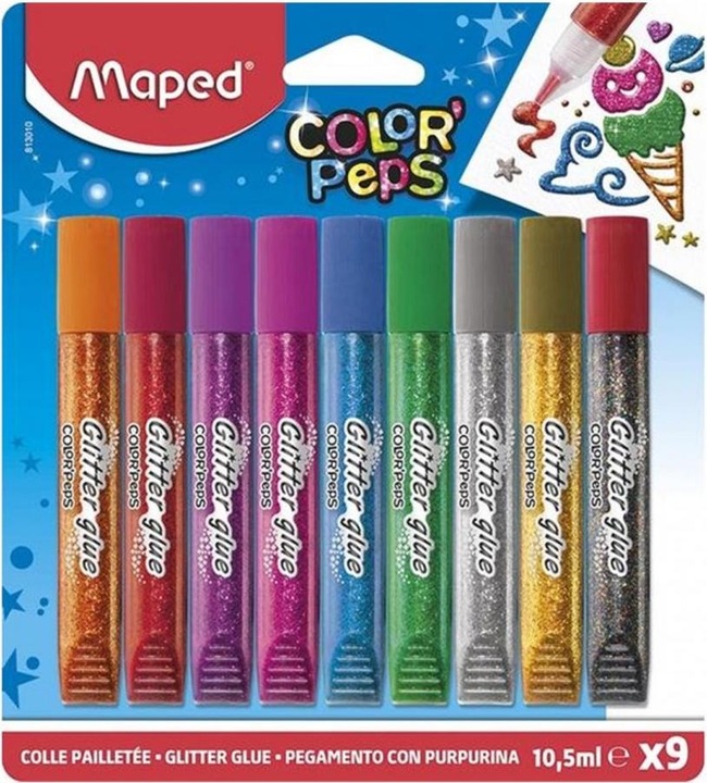 Maped Glitzerstifte Color Peps (Mehrfarbig, 9 x)